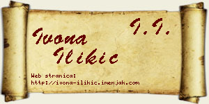 Ivona Ilikić vizit kartica